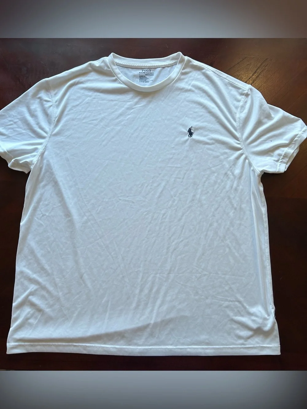 Polo by Ralph Lauren White Crew Neck Tee with Embroidered Pony size XL